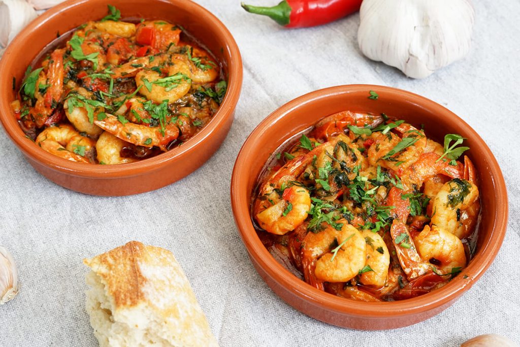 gambas pil pil prawns in spanish dishes