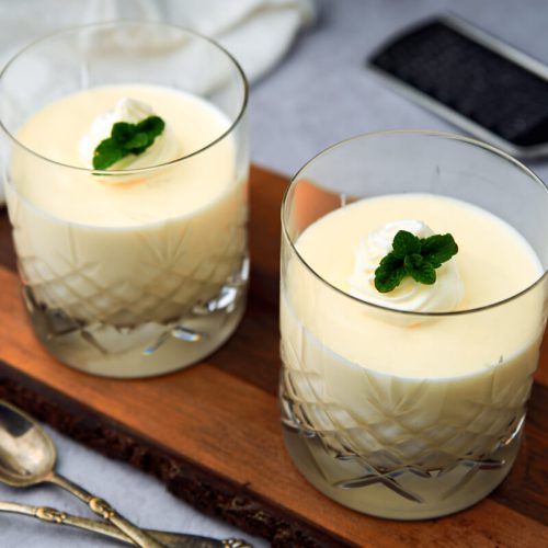 danish lemon mousse in glass