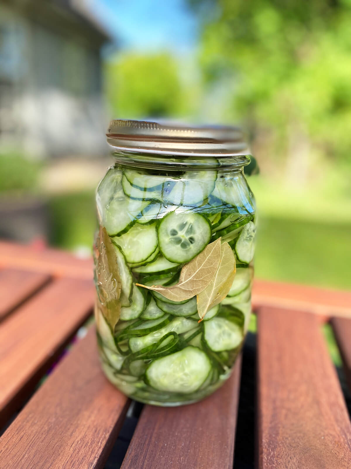 danish cucumber salad in jar