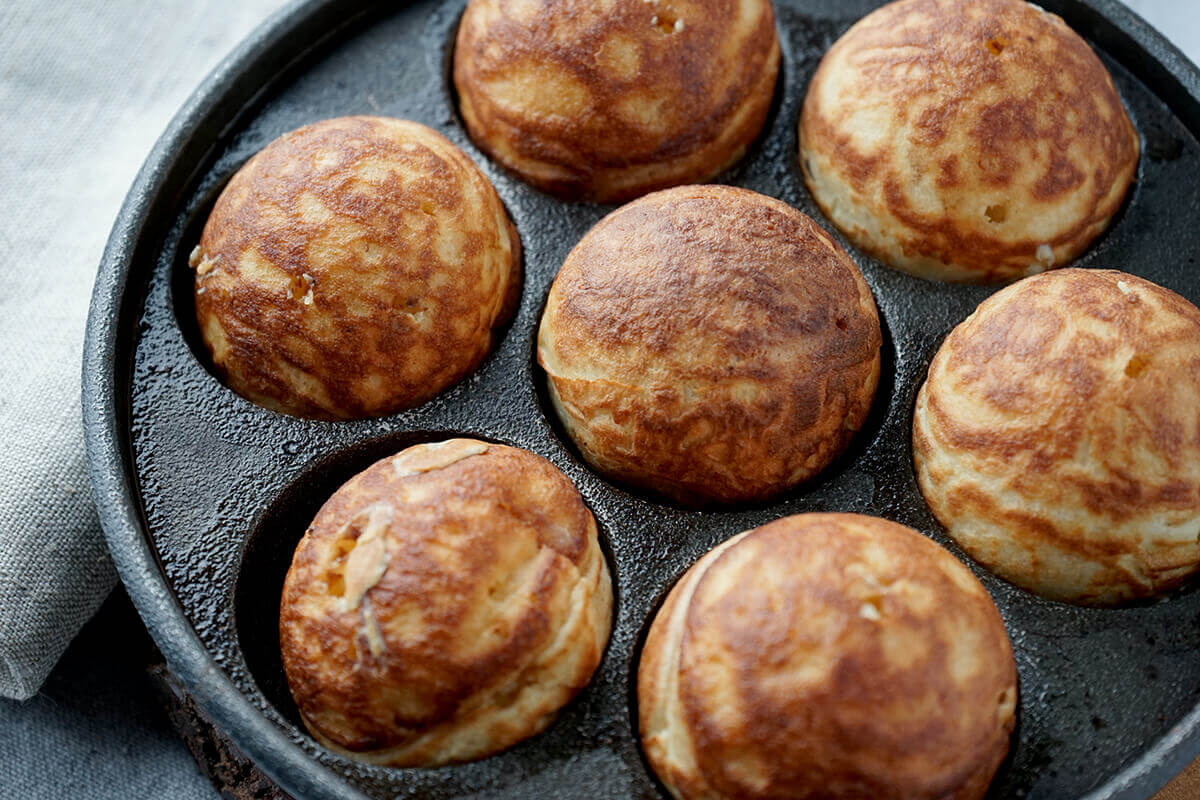 danish pancake balls or aebleskiver