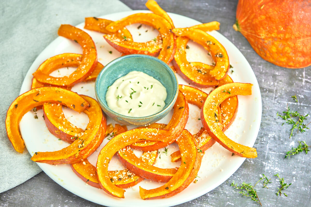 baked hokkaido pumpkin fries