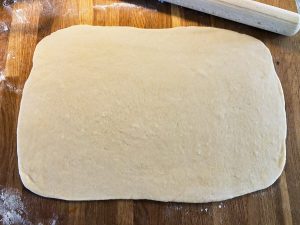 rolled out pastry dough for danish fastelavnsboller