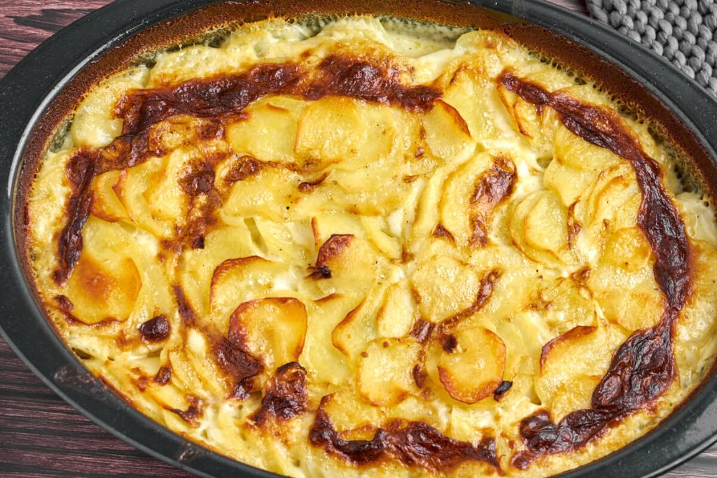 dish with danish parmesan scalloped potatoes