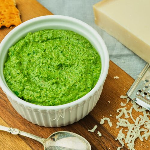 wild garlic pesto with parmesan and ramsons