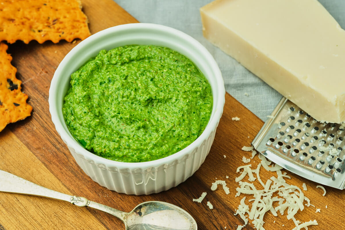 wild garlic pesto with parmesan and ramsons