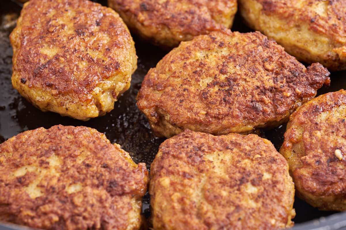 danish meatballs frikadeller made with ground chicken