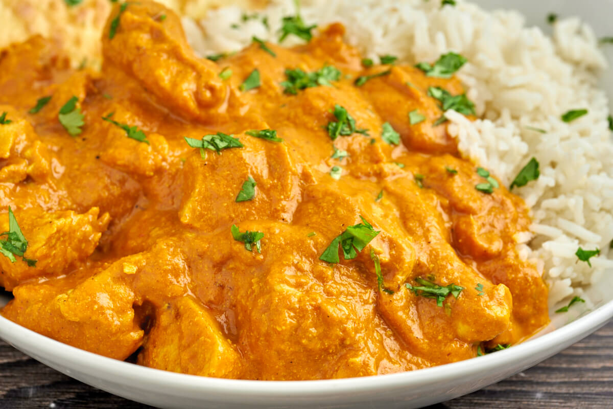 butter chicken with rice