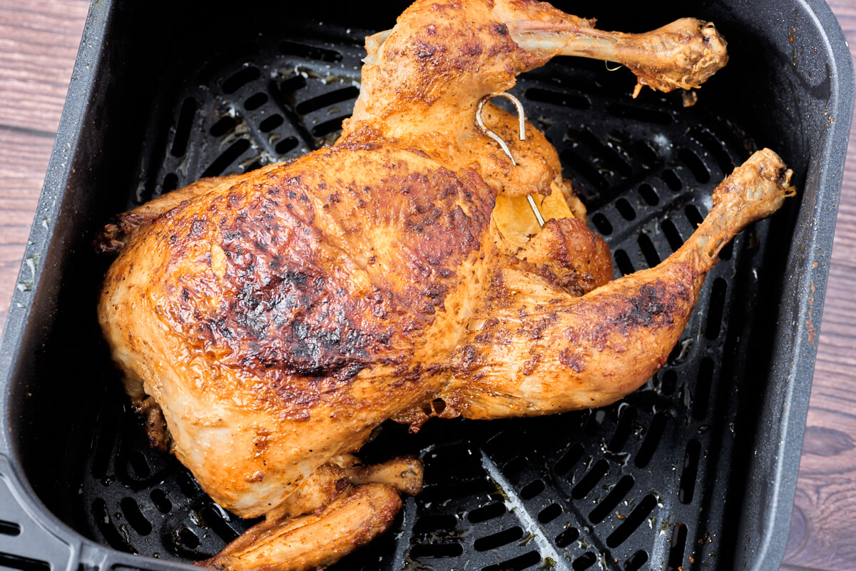 whole roasted chicken in air fryer