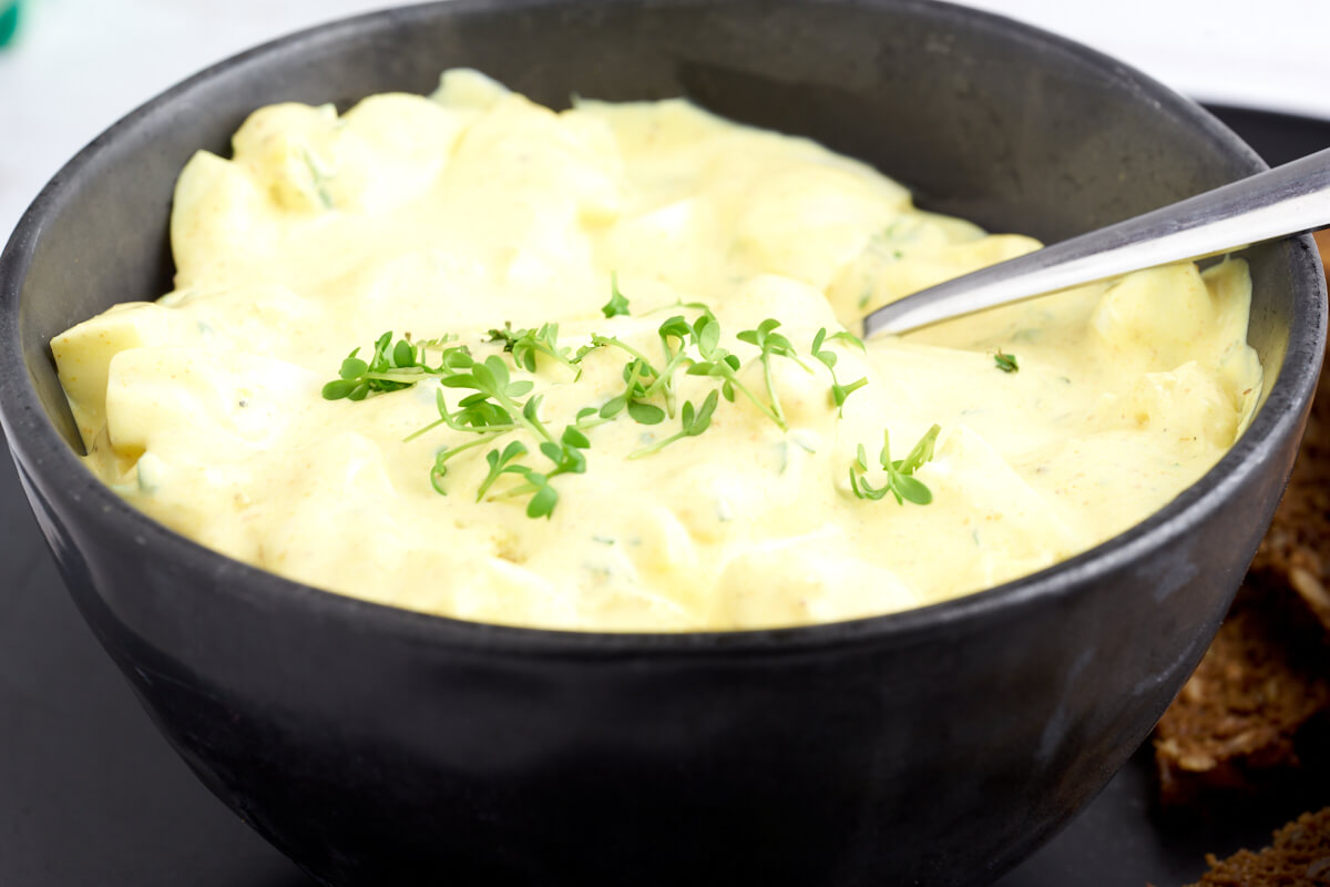 Egg salad with watercress