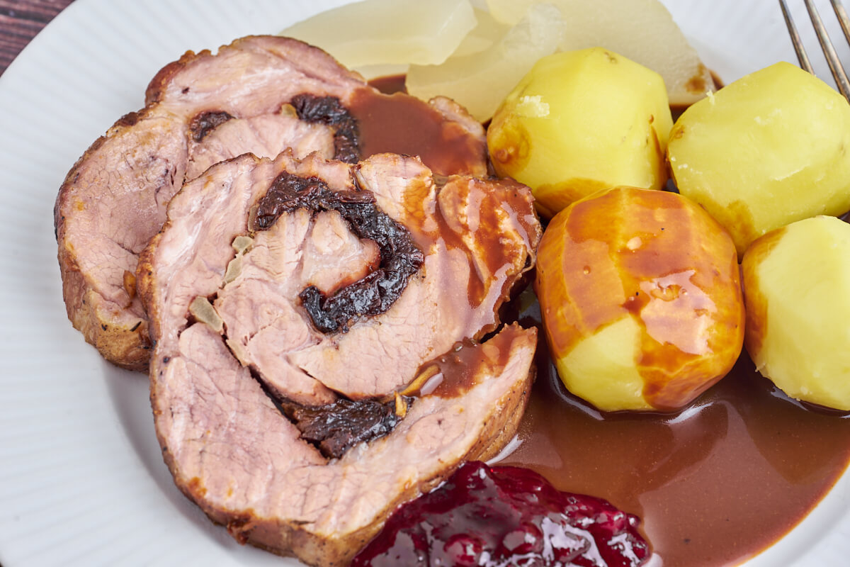 danish rullesteg or rolled pork roast