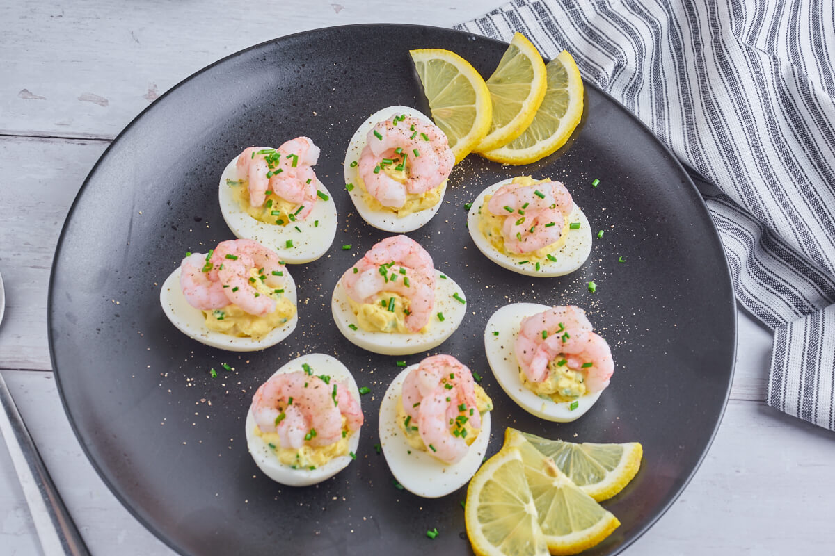 delicious shrimp deviled eggs