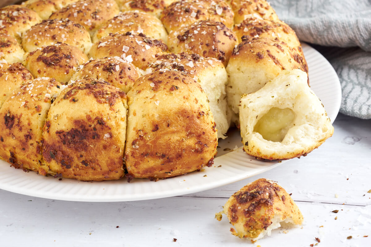 cheese stuffed bun from garlic bread