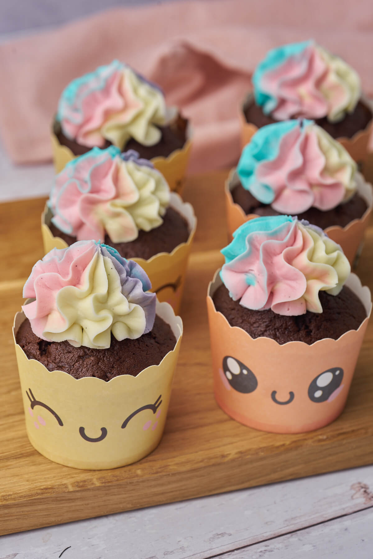 delicious cupcakes with buttercream for a kids birthday