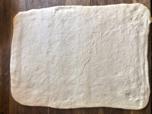 dough rolled out to a rectangular shape