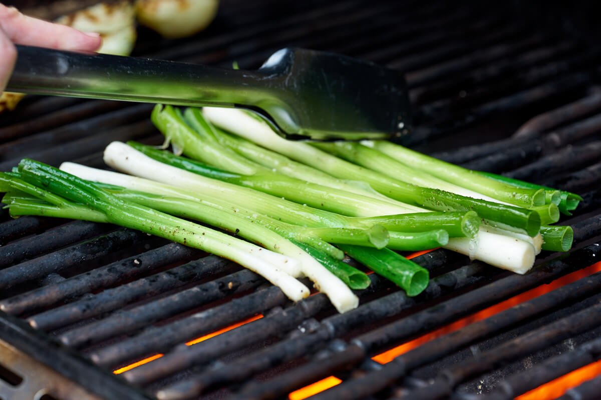 how to make spring onions on the grill