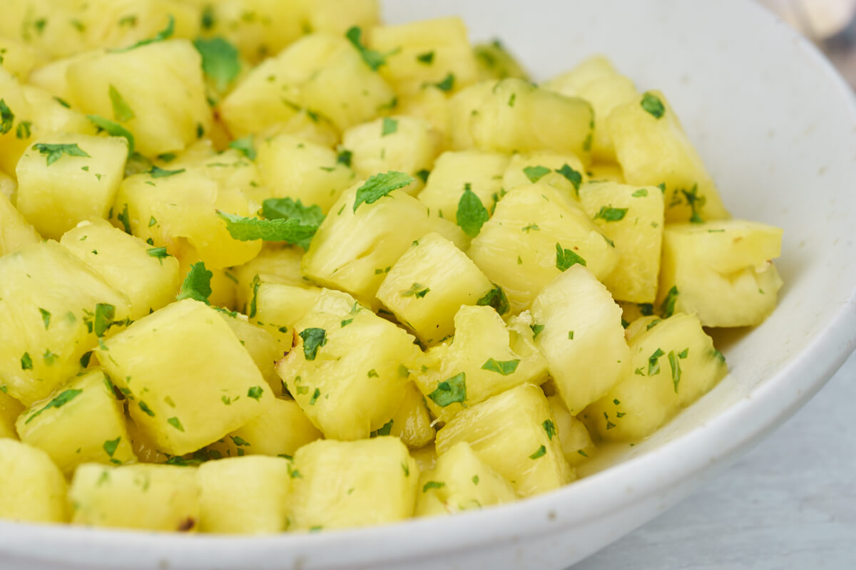 pineapple mint dessert