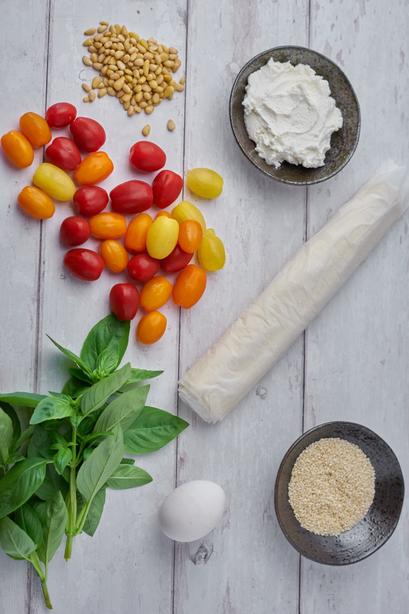 ingredients for tomato tart