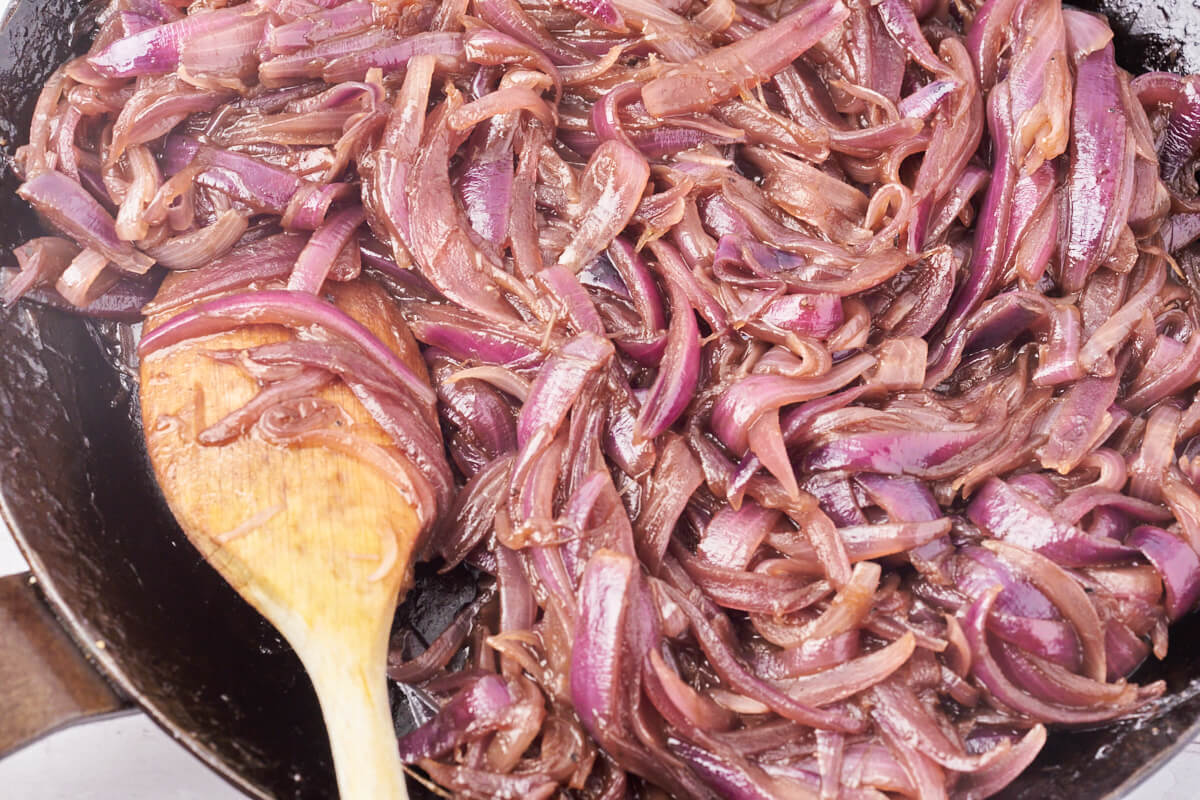 sauteed red onions