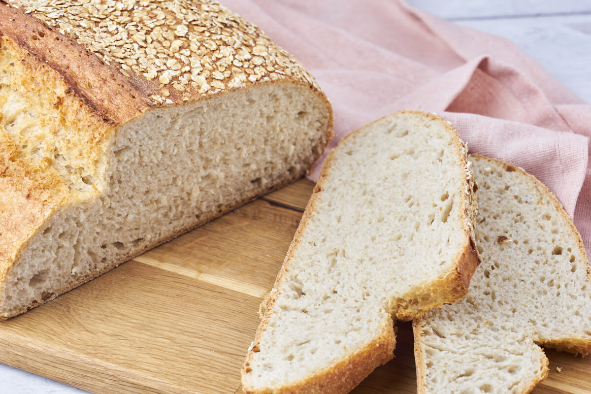 Slices of oat bread