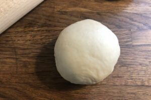 dough divided and shaped