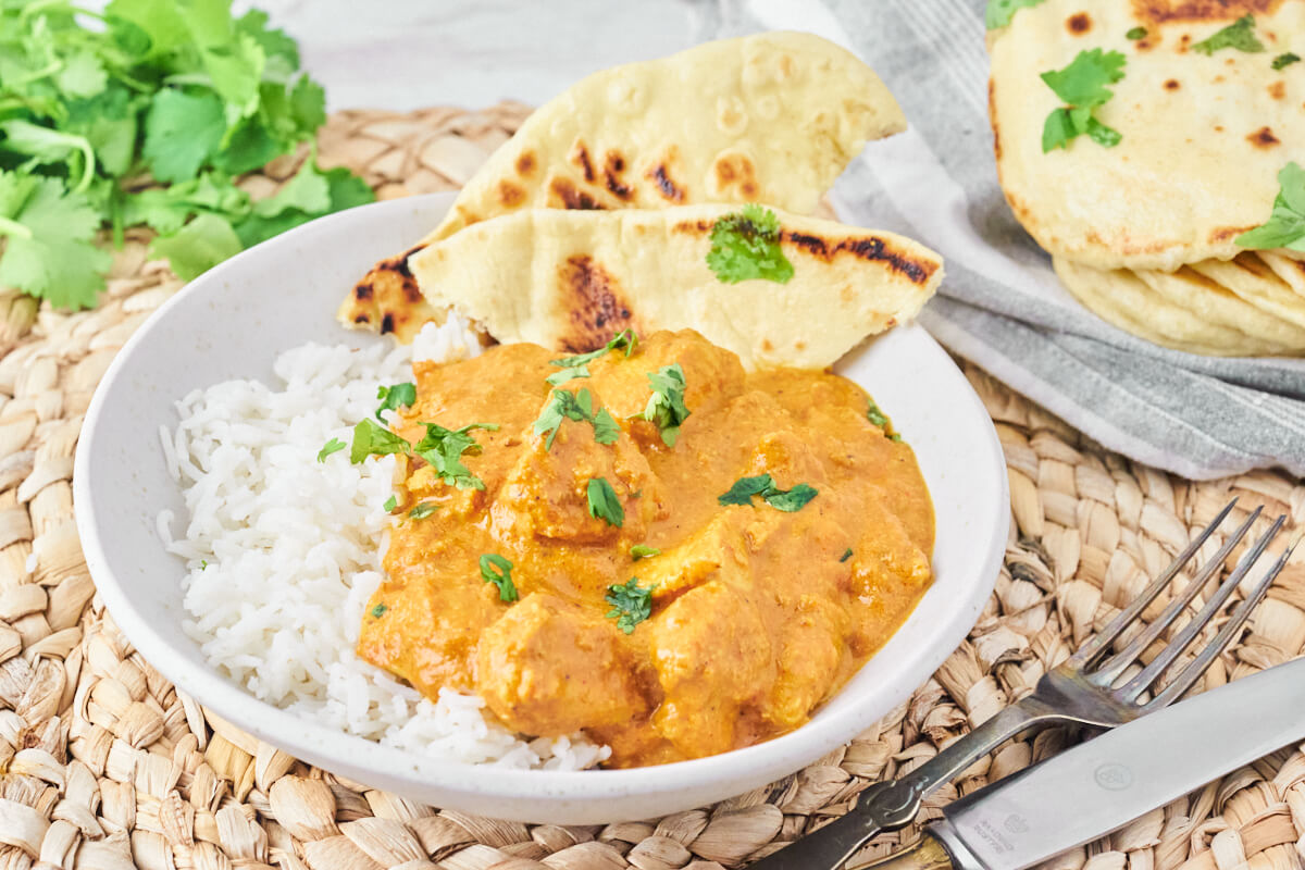 Plate of Indian chicken tikka masala