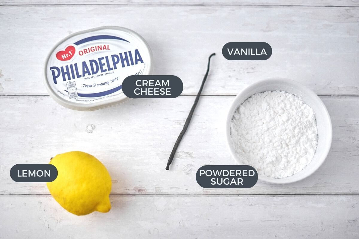 ingredients for cream cheese frosting