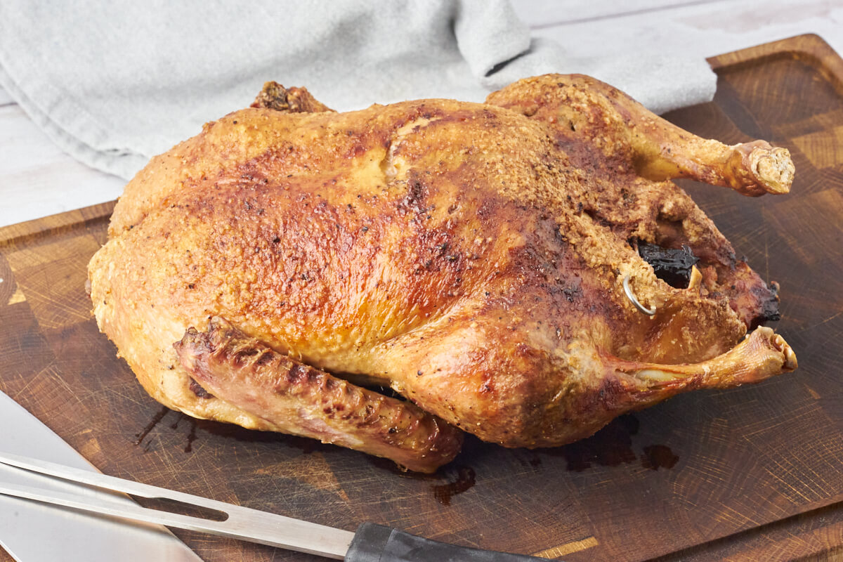 Duck Roast ready to be carved.